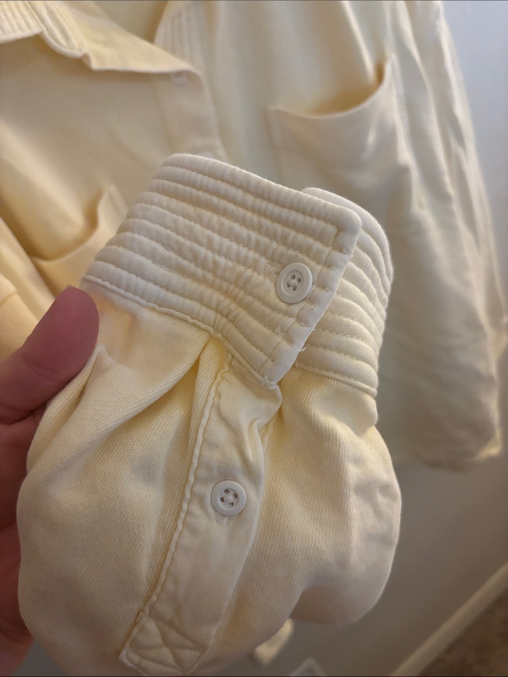 aerie butter Yellow Popover Polo Sweatshirt - Picture 4 of 5